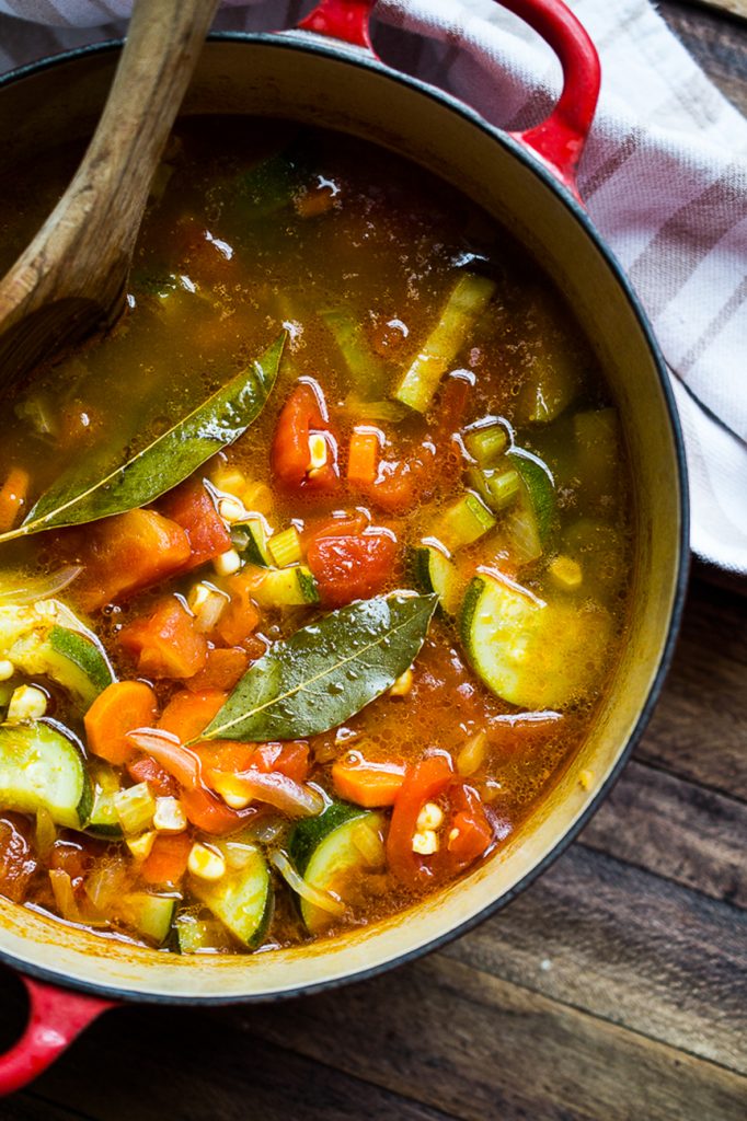 Late Summer Vegetable Soup with Basil Pistou - Spoonful of Plants