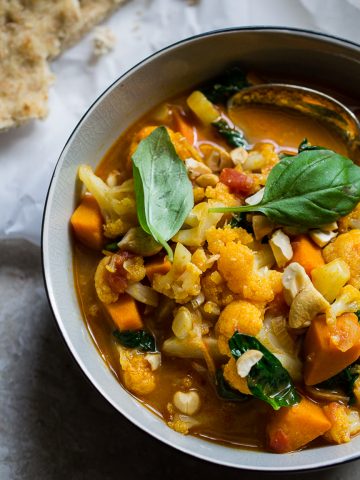 Vegan Cauliflower and Sweet Potato Curry