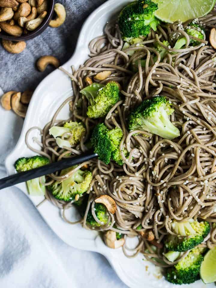 Soba Noodles with Broccoli and Chili Lime Cashews Spoonful of Plants