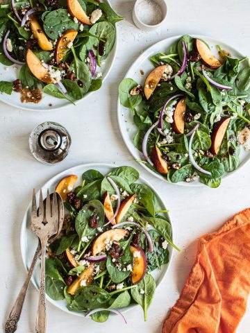 Spinach & Peach Salad