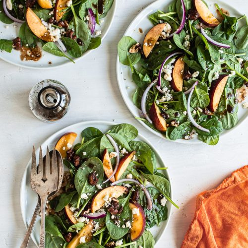 Spinach & Peach Salad