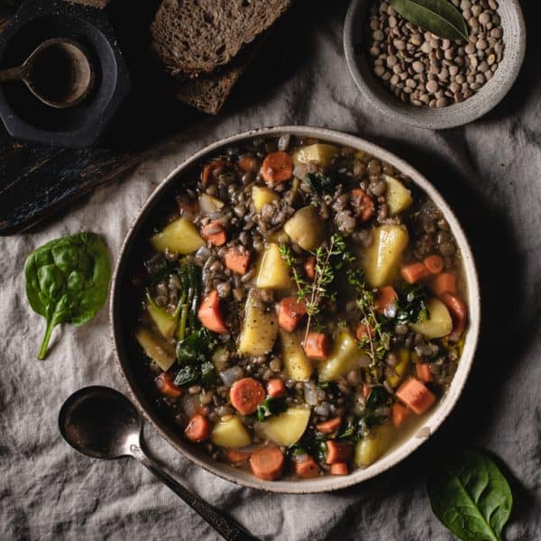 One Pot Vegan Lentil Soup - Spoonful of Plants