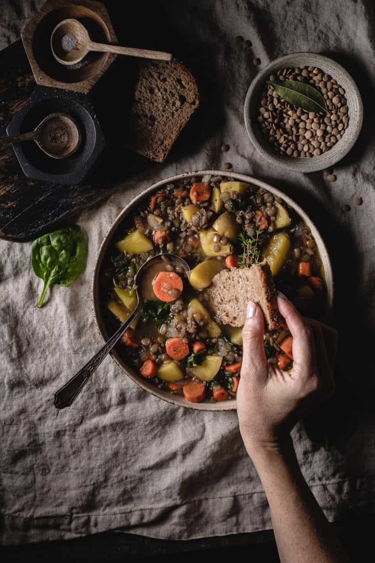One Pot Vegan Lentil Soup - Spoonful of Plants