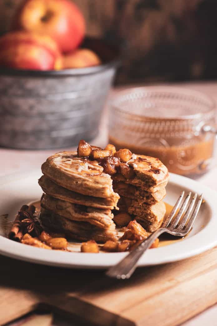 Healthy Apple Oat Pancakes Spoonful of Plants