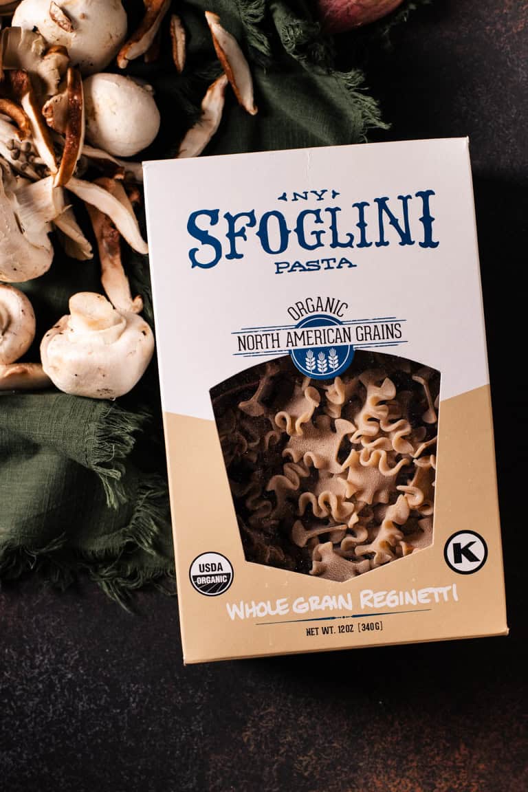 Creamy Mushroom and Chicken Pasta - Spoonful of Plants