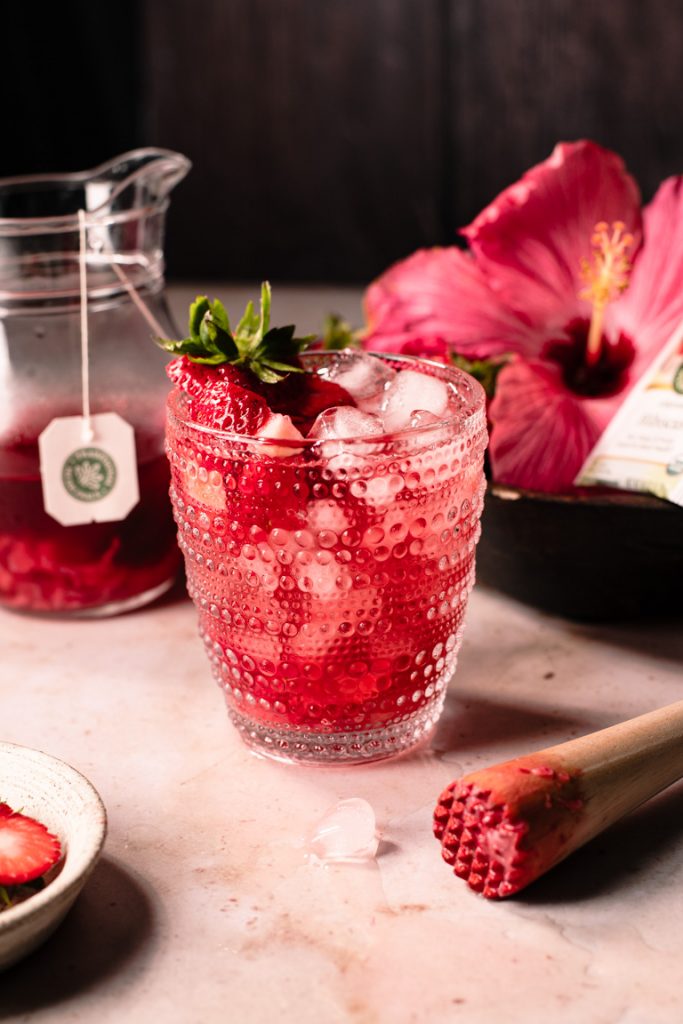 Strawberry Hibiscus Iced Tea